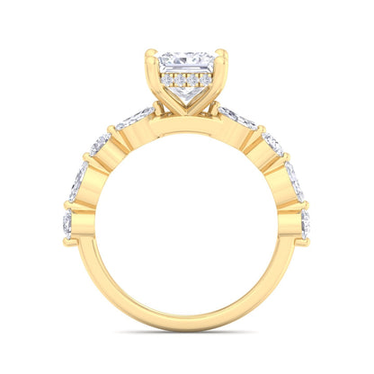 5.16 Carat Princess Cut Solitaire Diamond Engagement Ring – Luxury Diamond Jewelry