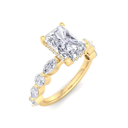 5.16 Carat Radiant Cut Solitaire Diamond Engagement Ring – Luxury Diamond Jewelry