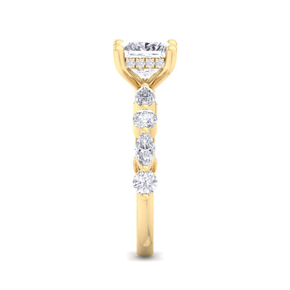 5.16 Carat Princess Cut Solitaire Diamond Engagement Ring – Luxury Diamond Jewelry