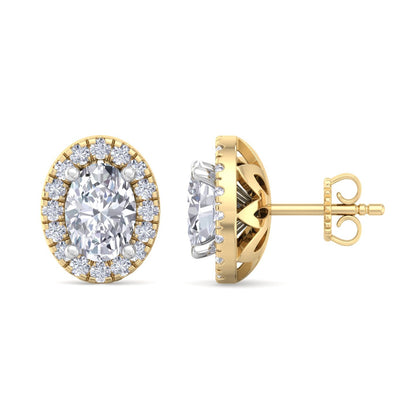 1.64 Carat Oval Cut Diamond Studs Earrings – Luxury Diamond Jewelry
