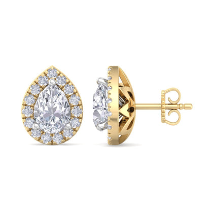 1.60 Carat Pear Cut Diamond Studs Earrings – Luxury Diamond Jewelry