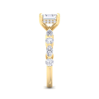 5.16 Carat Asscher Cut Solitaire Diamond Engagement Ring – Luxury Diamond Jewelry