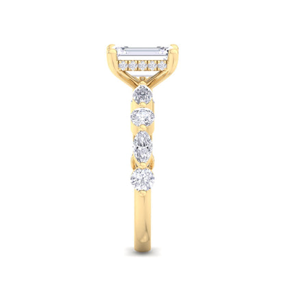 5.16 Carat Emerald Cut Solitaire Diamond Engagement Ring – Luxury Diamond Jewelry
