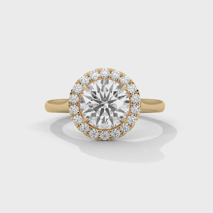 Timeless 2.32 Carat Round Cut Halo Diamond Solitaire Ring – Engagement & Wedding Jewelry