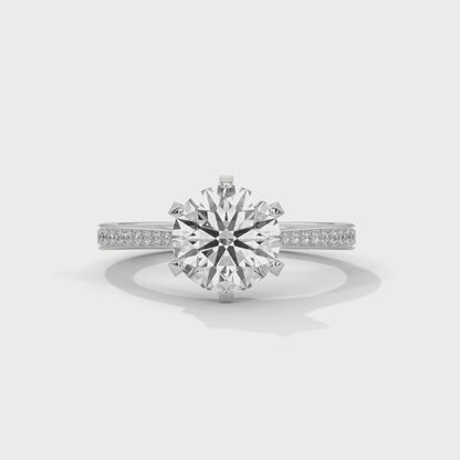 Elegant 2.22 CT Round Cut Six-Prong Diamond Solitaire Ring – Perfect for Engagements
