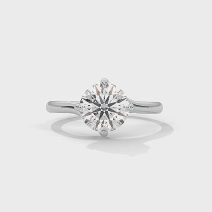 2.00 CT Round Cut Swirl Prong Diamond Solitaire Engagement Ring for Her (USA)