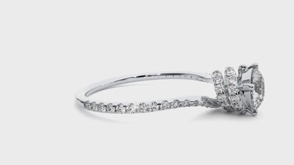 2.58 Carat Round Cut Hidden Halo Diamond Engagement Ring for Women – Elegant Bridal Jewelry