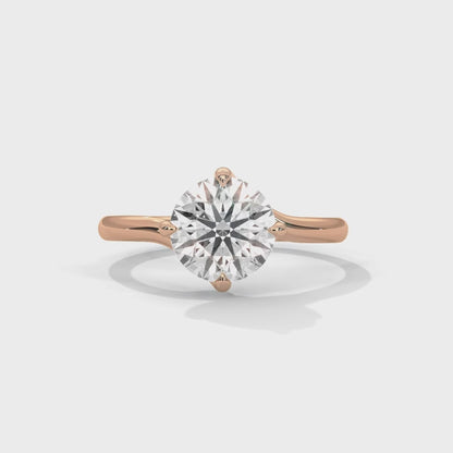 2.00 CT Round Cut Swirl Prong Diamond Solitaire Engagement Ring for Her (USA)