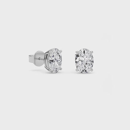 2.00 Carat Oval Cut Diamond Stud Earrings - Fine Jewelry