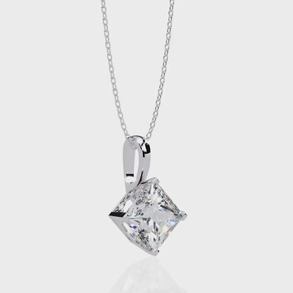 2.25 Carat Princess Cut Diamond Solitaire Pendant Necklace – Luxury Jewelry