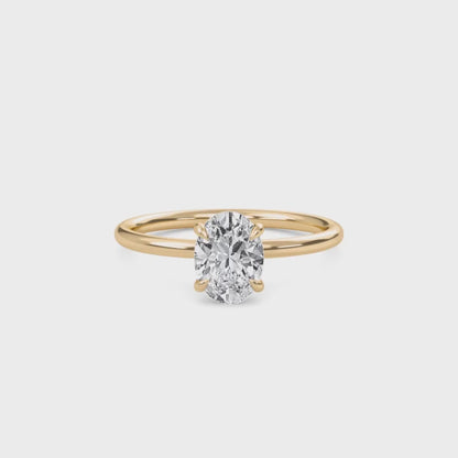 2.00 Carat Liberty Oval Cut Diamond Engagement Ring for Women – Elegant Bridal Jewelry