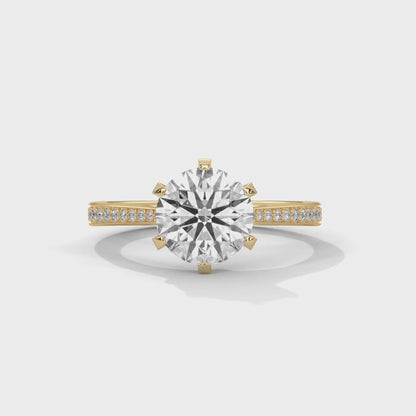 Elegant 2.22 CT Round Cut Six-Prong Diamond Solitaire Ring – Perfect for Engagements