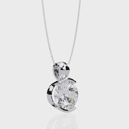 2.00 Carat Round Cut Diamond Solitaire Pendant Necklace – Classic Luxury Jewelry for Women