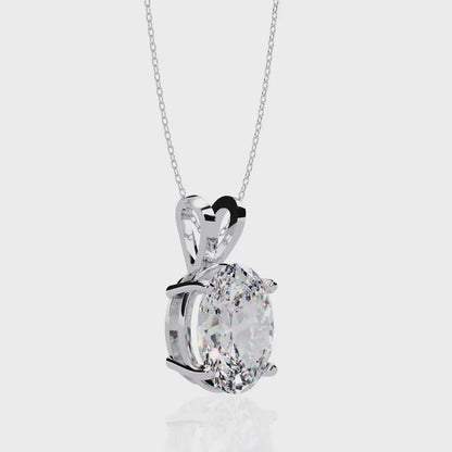 2.00 Carat Oval Cut Diamond Solitaire Pendant Necklace – Premium Luxury Jewelry