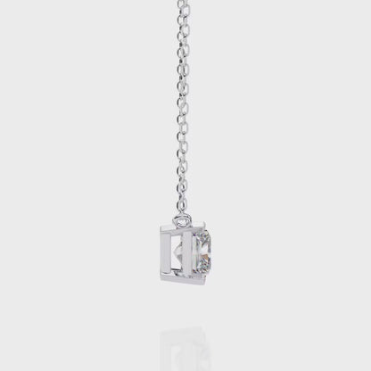 2.00 Carat Radiant Cut Diamond Solitaire Pendant Necklace – Graceful Luxury Jewelry