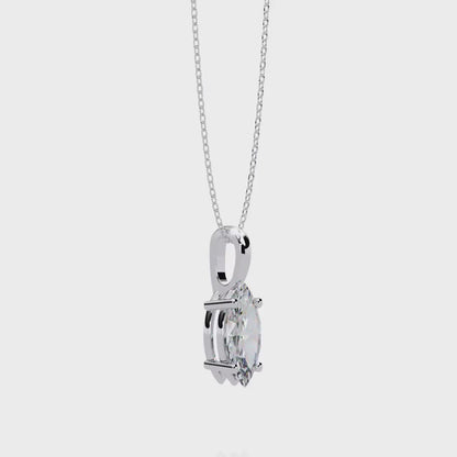 1.00 Carat Marquise Brilliant Cut Diamond Solitaire Pendant Necklace – Premium Fine Jewelry