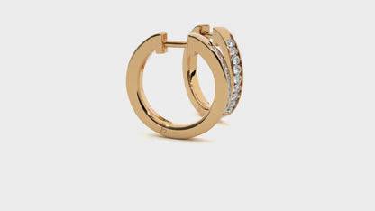 0.90 Carat Round Cut Diamond Classic White Gold Hoop Earrings – Timeless Everyday Jewelry for Women