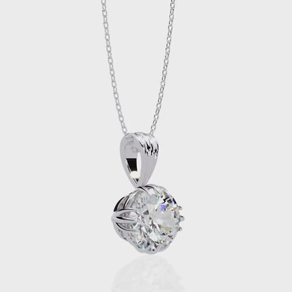 2.00 Carat Round Brilliant Cut Solitaire Diamond Pendant – Elegant Fine Jewelry