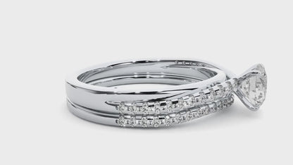 2.52 Carat Round Cut Solitaire Diamond Engagement Ring with Round Side Stones – Elegant Bridal Ring
