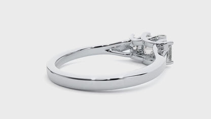 2.00 Carat Trinity Princess Cut Diamond Engagement Ring for Women – Three Stone Bridal Jewelry