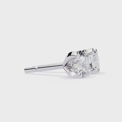2.50 Carat Round Cut Diamond Stud Earrings - Modern Jewelry