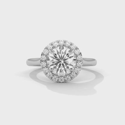 Timeless 2.32 Carat Round Cut Halo Diamond Solitaire Ring – Engagement & Wedding Jewelry