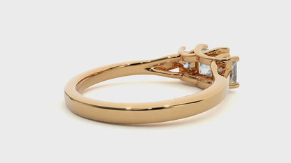 2.00 Carat Trinity Princess Cut Diamond Engagement Ring for Women – Three Stone Bridal Jewelry