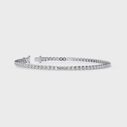 3.90 Carat Round Cut Diamond Tennis Bracelet – Classic Luxury Jewelry