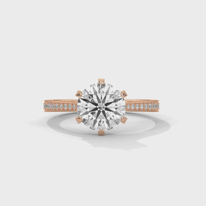 Elegant 2.22 CT Round Cut Six-Prong Diamond Solitaire Ring – Perfect for Engagements