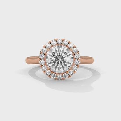 Timeless 2.32 Carat Round Cut Halo Diamond Solitaire Ring – Engagement & Wedding Jewelry