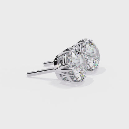 2.80 Carat Round Cut Diamond Solitaire Stud Earrings – Elegant Everyday Jewelry