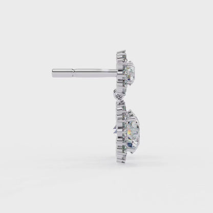 1.50 Carat Round Cut Diamond Drop & Dangle Earring - Fine Jewelry