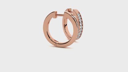 0.90 Carat Round Cut Diamond Classic White Gold Hoop Earrings – Timeless Everyday Jewelry for Women