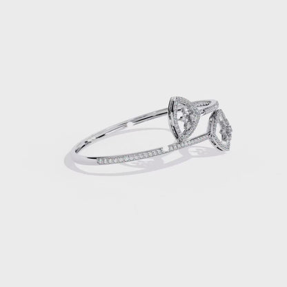 1.34 Carat Round Cut Diamond Open Bangle Bracelet – Luxury Jewelry