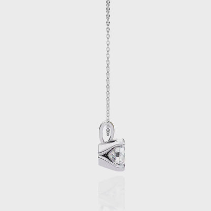 2.00 Carat Round Brilliant Cut Diamond Solitaire Pendant Necklace - Elegant Luxury Jewelry