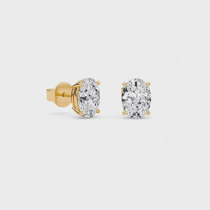 2.00 Carat Oval Cut Diamond Stud Earrings - Fine Jewelry