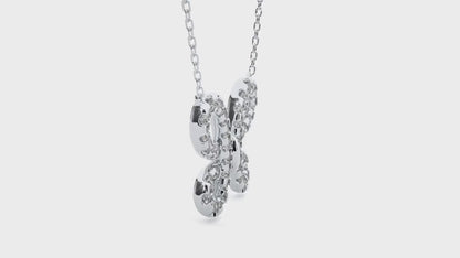 Round Cut Butterfly Pavé Diamond Pendant Necklace – Dainty Jewelry for Women