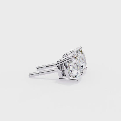 2.30 Carat Cushion Cut Diamond Stud Earrings - Modern Jewelry
