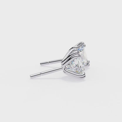 2.50 Carat Princess Cut Diamond Stud Earrings - Modern Jewelry