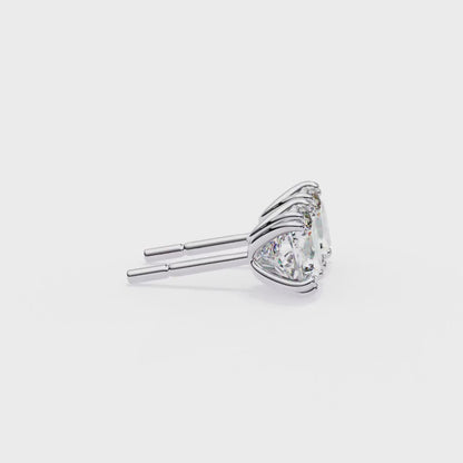 2.25 Carat Cushion Cut Diamond Stud Earrings - Classic Jewelry