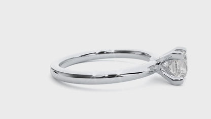 1 Carat Elena Charm Princess Cut Diamond Solitaire Engagement Ring for Women – Classic Bridal Jewelry