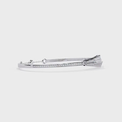 0.60 Carat Diamond Geometric Bangle Bracelet – Modern Luxury Jewelry