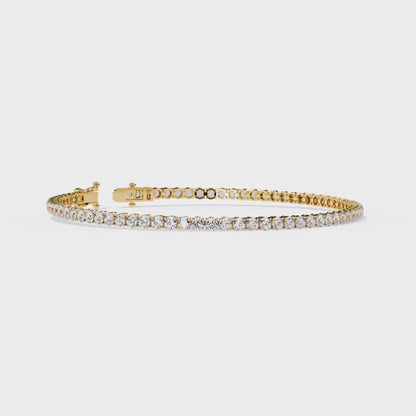 3.90 Carat Round Cut Diamond Tennis Bracelet – Classic Luxury Jewelry