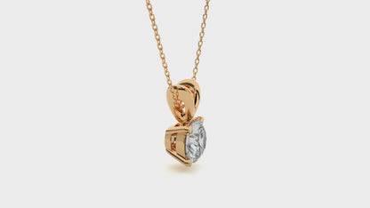 Round Cut Diamond Solitaire Pendant Necklace – Elegant Jewelry