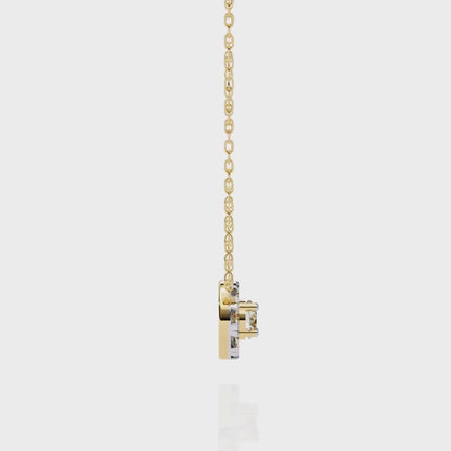 Round Cut Diamond Cluster Halo Pendant Necklace – Classic Modern Jewelry
