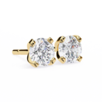 2.50 Carat Round Cut Diamond Stud Earrings - Modern Jewelry - Image 8