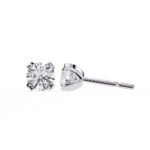 2.50 Carat Round Cut Diamond Stud Earrings - Modern Jewelry - Image 3