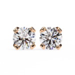 2.50 Carat Round Cut Diamond Stud Earrings - Modern Jewelry - Image 14