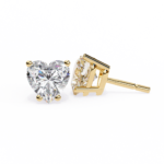 2.50 Carat Heart Cut Diamond Stud Earrings - Love Modern Jewelry - Image 10