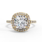 2.42 Carat Cushion Cut Halo Diamond Engagement Ring for Women – Elegant Bridal Jewelry - Image 5